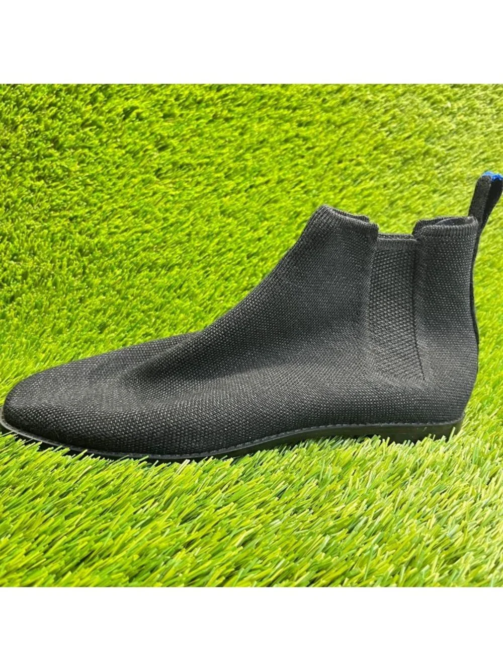 Rothy's The Chelsea Merino Knit Womens Size 10 Black Outdoor Pull-On Ankle Boots